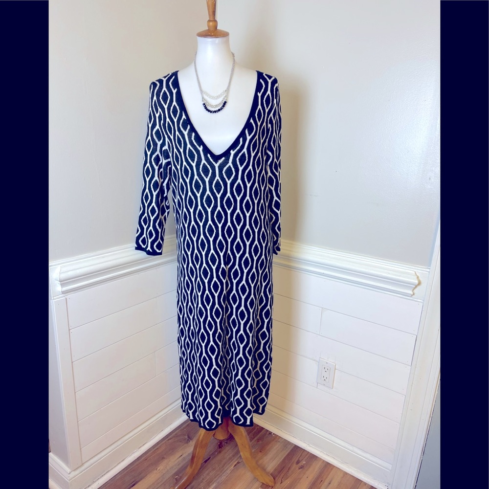 Lane Bryant Geo Sweater Dress 14/16 FREE SHIP
